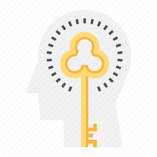 Head, human, invention, key, mind, solution, thinking icon - Download on Iconfinder