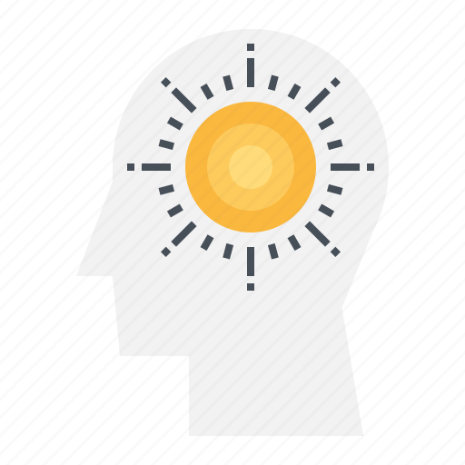 Bright, head, human, mind, positive, sun, thinking icon - Download on Iconfinder