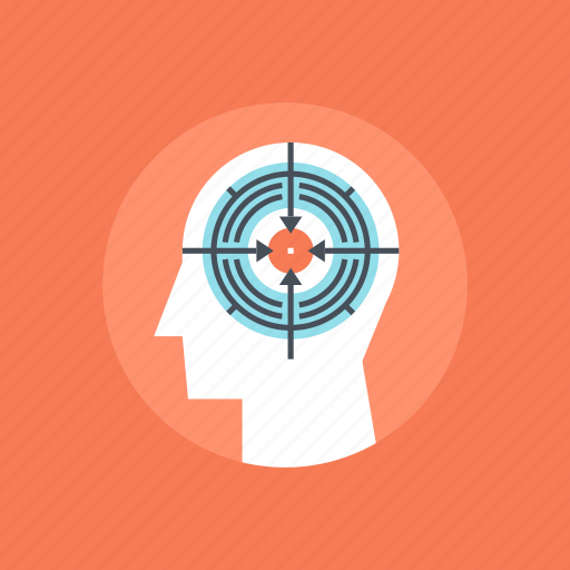 Concentration, focus, head, human, mind, target, thinking icon - Download on Iconfinder