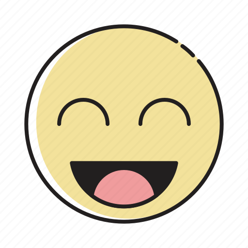 Cartoon, character, emoji, emoticon, face, happy, smiley icon - Download on Iconfinder
