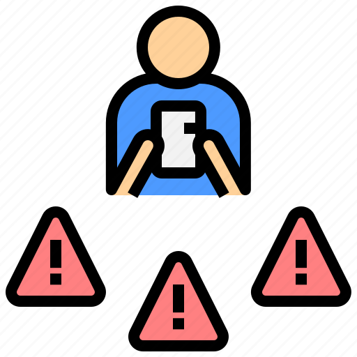 Accident, attention, smartphone, addiction, social, media, ignore icon - Download on Iconfinder