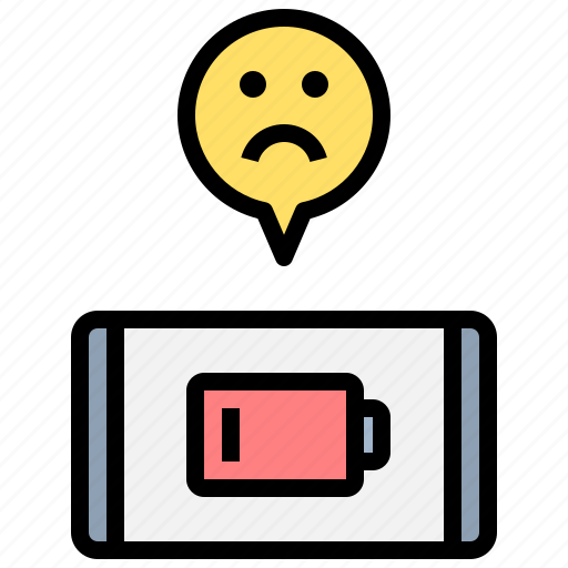 Battery, low, irritable, smartphone, burnout, depression icon - Download on Iconfinder