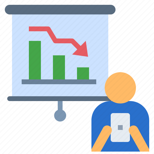 Report, loss, presentation, sales, decrease, financial icon - Download on Iconfinder