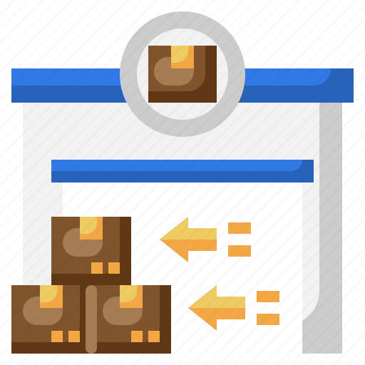 Export, left, arrow, parcel, door, box, warehouse icon - Download on Iconfinder