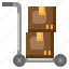 trolley, package, box, carts, transport 