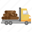 truck, wood, shipping, delivery, transportation 