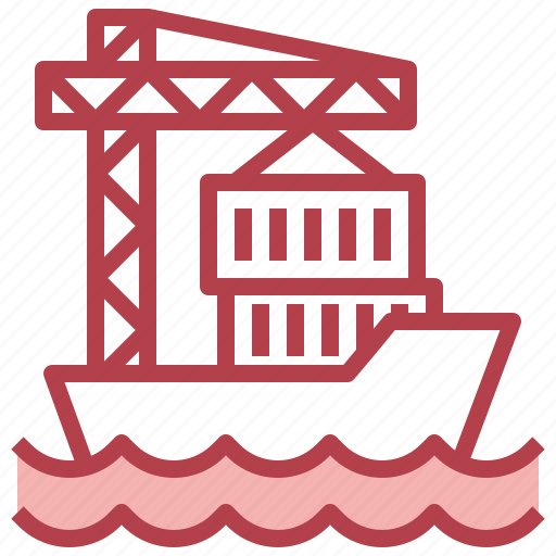 Cargo, ship, shipping, delivery, distribution, container, crane icon - Download on Iconfinder