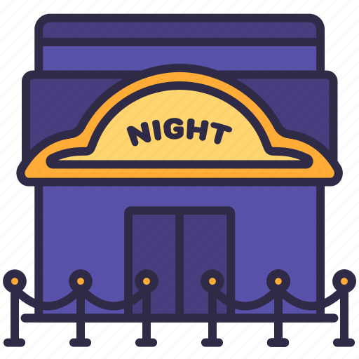 Building, night, nightclub, party, structure icon - Download on Iconfinder
