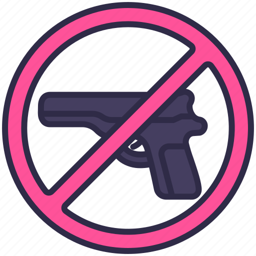 Danger, gun, illegal, no, prohibition, sign, weapon icon - Download on Iconfinder