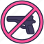 danger, gun, illegal, no, prohibition, sign, weapon 