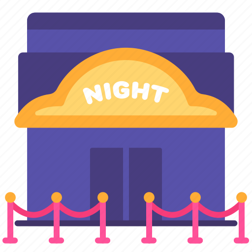 Building, night, nightclub, party, structure icon - Download on Iconfinder