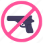 danger, gun, illegal, no, prohibition, sign, weapon 