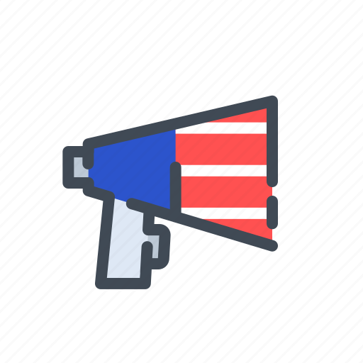 America, day, holiday, independence, megaphone, sound, usa icon - Download on Iconfinder