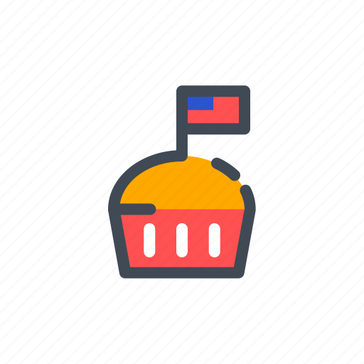 America, day, food, holiday, independence, muffin, usa icon - Download on Iconfinder