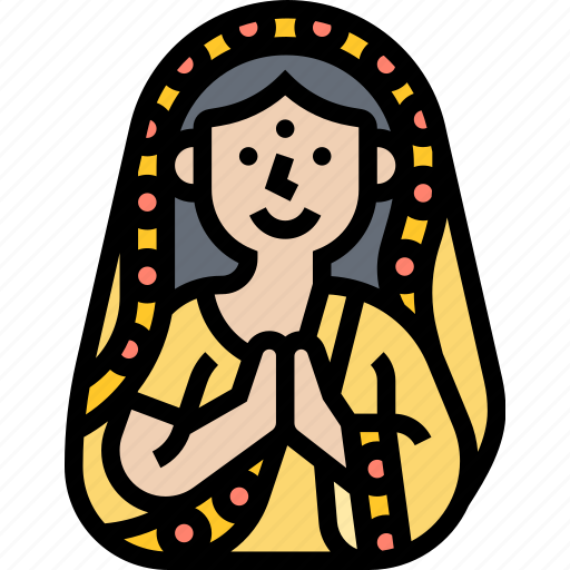 Indian, woman, sari, costume, nationality icon - Download on Iconfinder