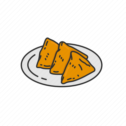 Baked, dish, food, fried, indian cuisine, indian food, samosa icon - Download on Iconfinder