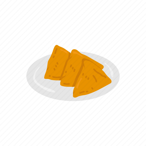 Baked, food, fried, indian cuisine, indian food, samosa, snack icon - Download on Iconfinder