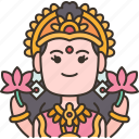 lakshmi, wealth, goddess, hindu, worship