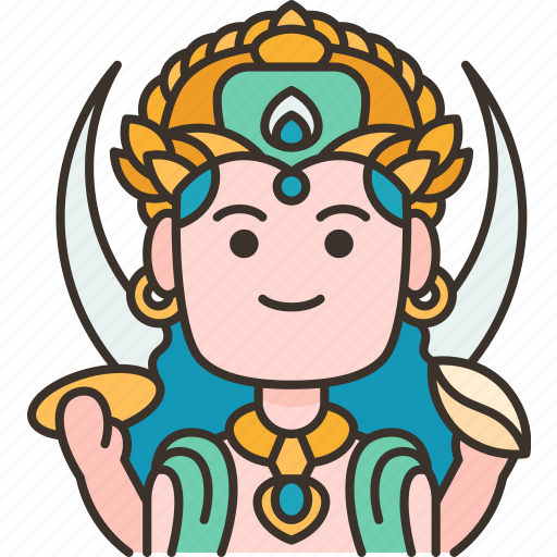 Moon, god, chandra, hindu, mythology icon - Download on Iconfinder