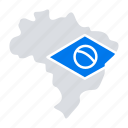 brazil, flag, map