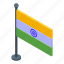 indian, desktop, flag, isometric 