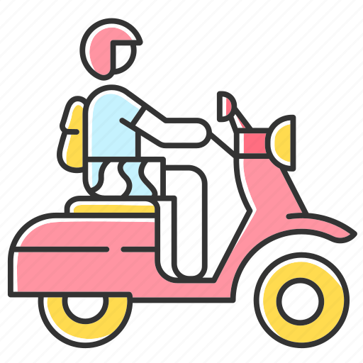 Driving, motorbike, scooter, traffic, transportation, travel, vehicle icon - Download on Iconfinder