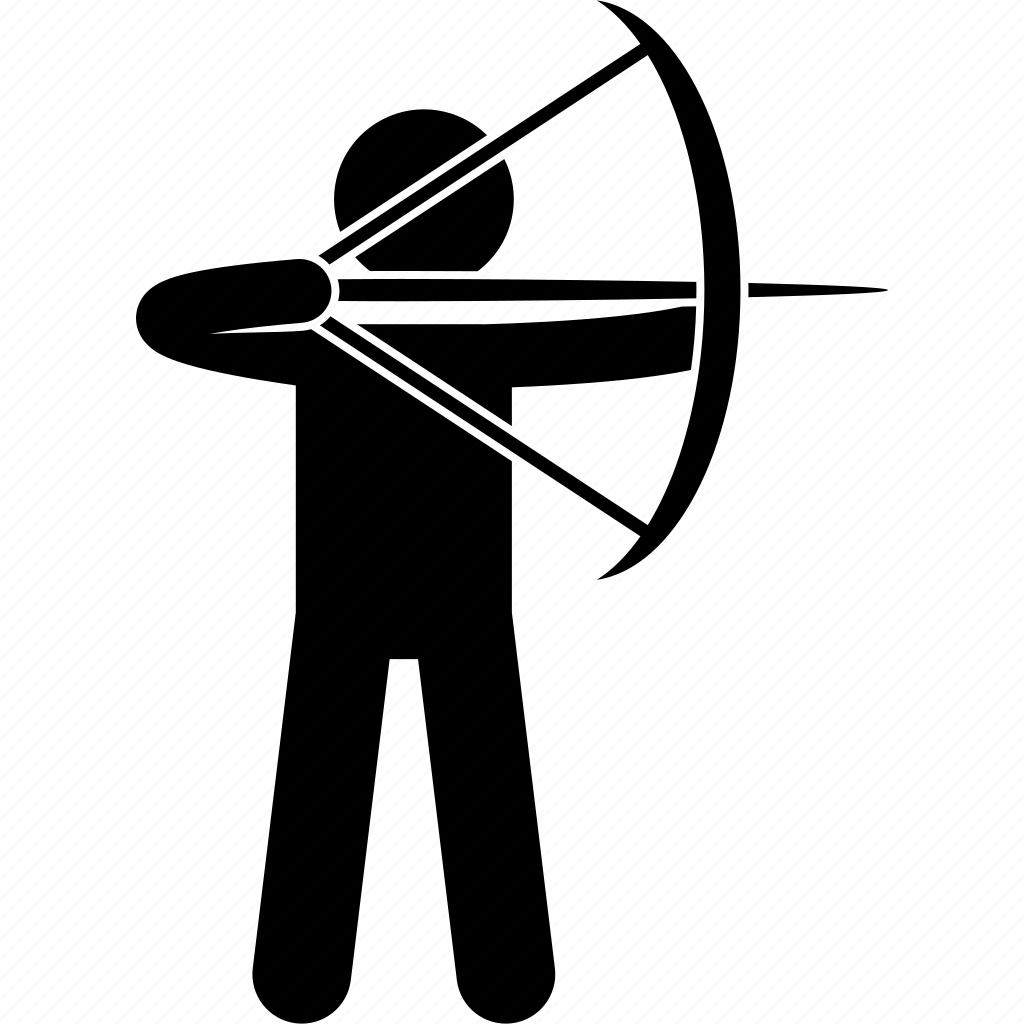 Aiming, archer, archery, arrow, bow, man, person icon - Download on