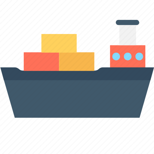 Boat, cargo ship, ship, shipping boat, transport icon - Download on Iconfinder