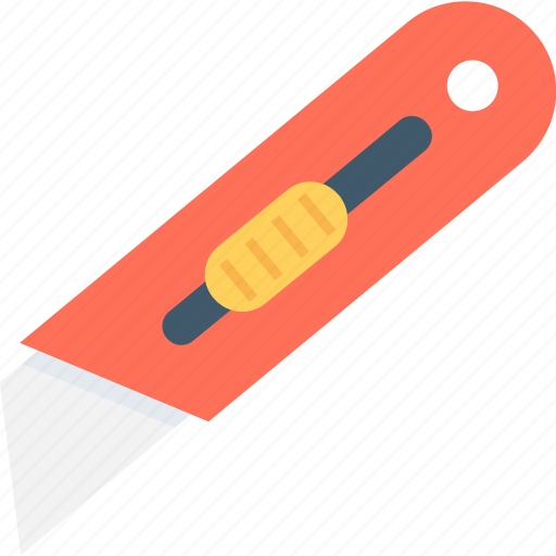 Box cutter, cutter tool, paper cutter, pocket knife, snap off blade icon - Download on Iconfinder