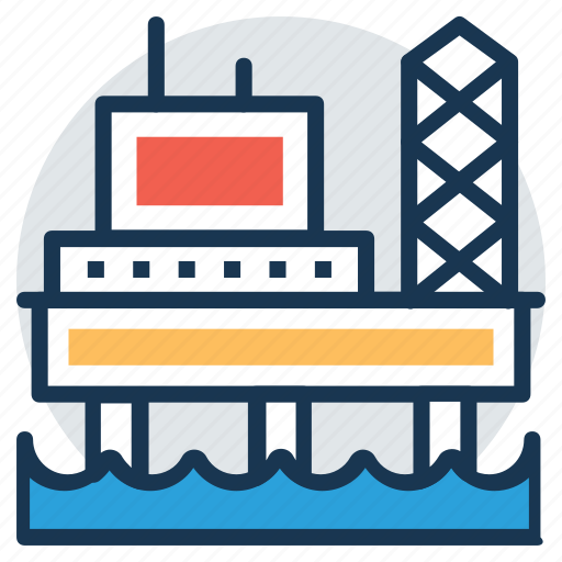 Offshore drilling, offshore engineering, offshore oil rig, offshore platform, petroleum production icon - Download on Iconfinder