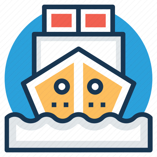 Cargo ship, cruise, landing ship, logistics ship, sailing vessel icon - Download on Iconfinder