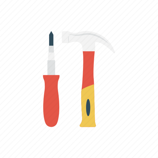 Equipment, fix, hammer, screwdriver, tools icon - Download on Iconfinder