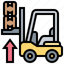 forklift, logistic, shipping, vehicle, warehouse