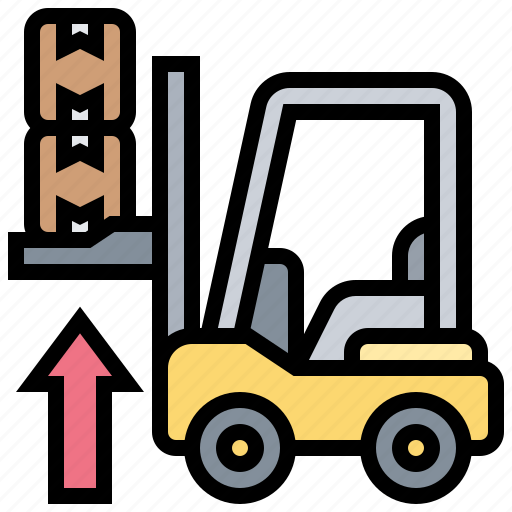 Forklift, logistic, shipping, vehicle, warehouse icon - Download on Iconfinder