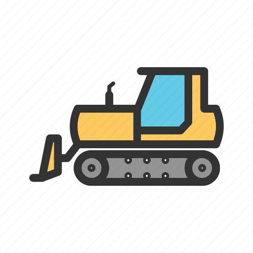 Bulldozer, construction, digger, equipment, excavator, heavy, loader icon - Download on Iconfinder