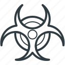 danger, nuclear, radiation, radioactivity symbol, toxic