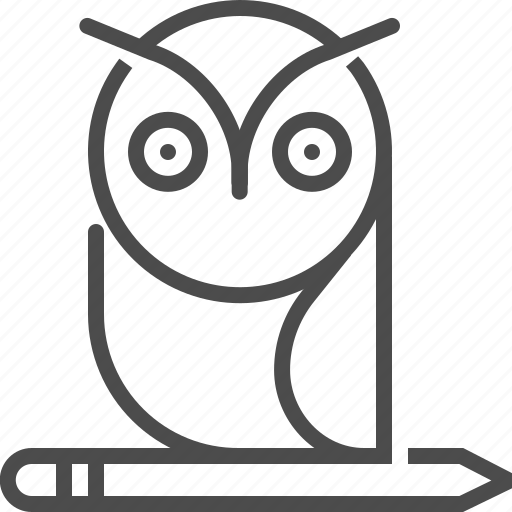 Education, owl, pen, school, student, system icon - Download on Iconfinder