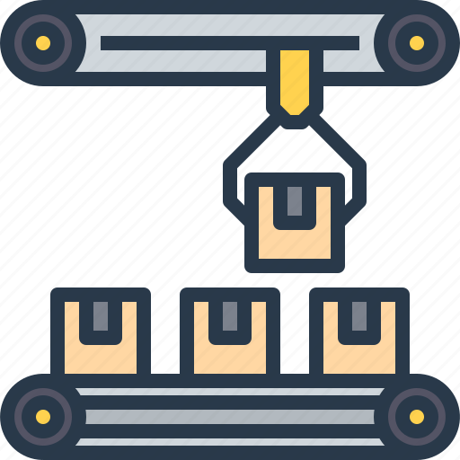 Conveyor, industry, manufacturing, product, productivity icon - Download on Iconfinder
