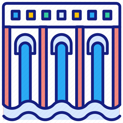 Hydro, electricity, water, power, hydroelectric, energy, dam icon - Download on Iconfinder