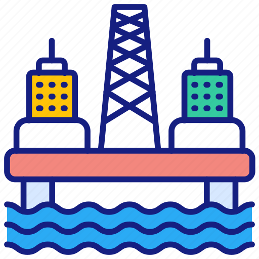 Offshore, oil, platform, drilling, industry, rig icon - Download on Iconfinder