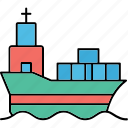 cargo, boat, carrier, freight, ship