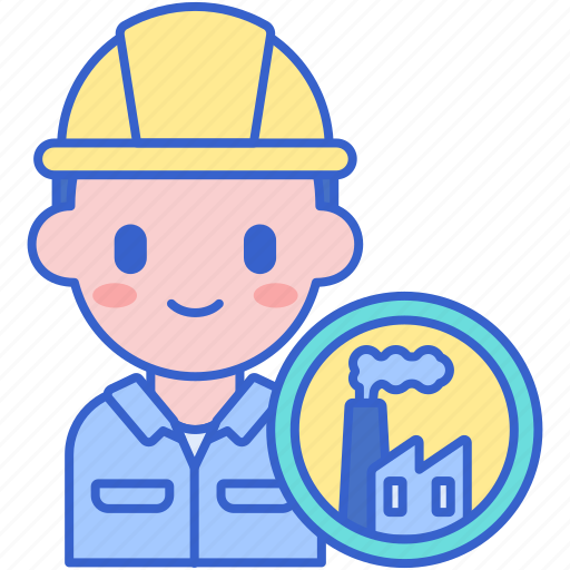 Factory, worker, male, man, blue collar worker icon - Download on Iconfinder