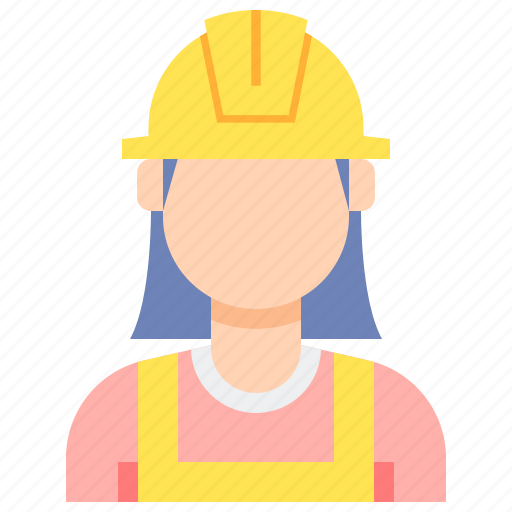 Factory, worker, female, woman, blue collar worker icon - Download on Iconfinder