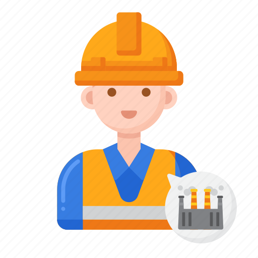 Factory, worker, male, man, blue collar worker icon - Download on Iconfinder