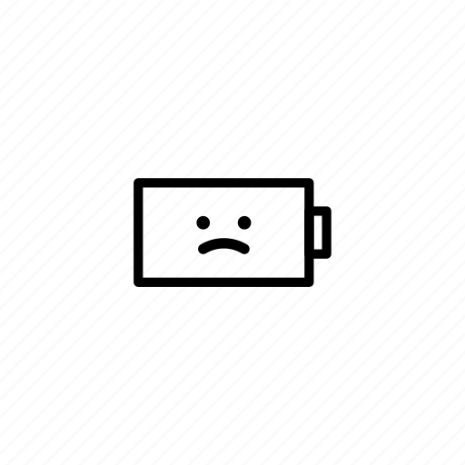 Battery, broken, charge, empty, infinicon, power, sad icon - Download on Iconfinder