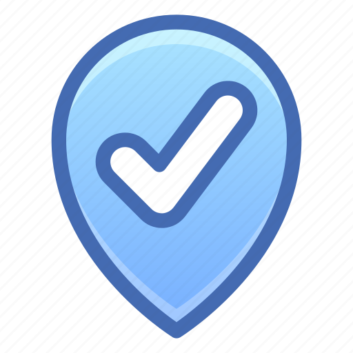 Pin, location, check, done, tick icon - Download on Iconfinder