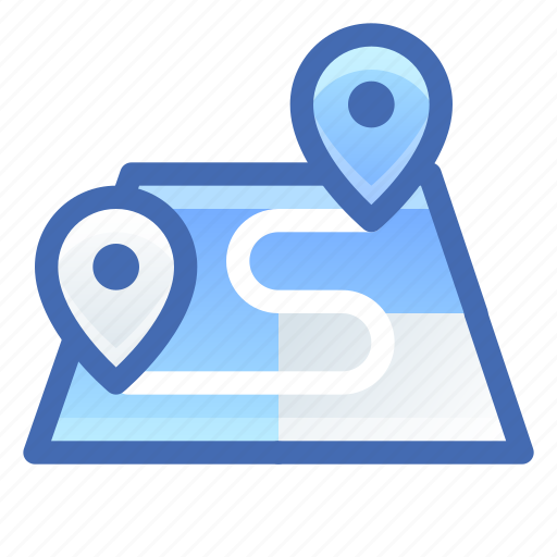 Map, pin, route, travel, gps icon - Download on Iconfinder