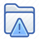folder, alert, warning