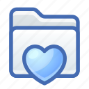 folder, favorite, heart