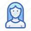 account, profile, user, female 
